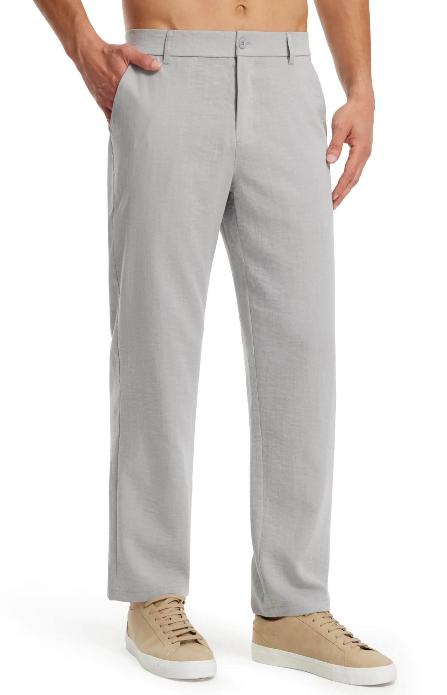 Libin Mens Imitation Linen Pants