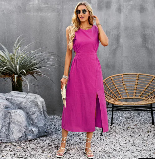 Women's rSolid Color Dress