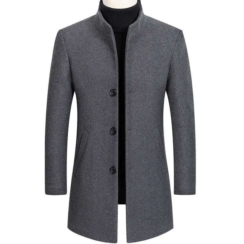 wool men's windbreaker coat