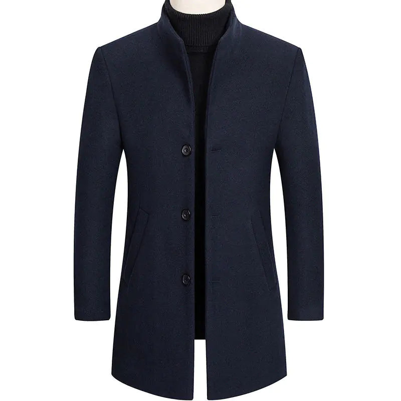wool men's windbreaker coat