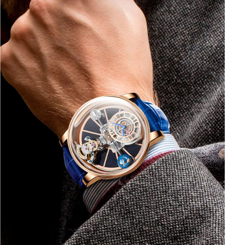 Men's Skeleton Quartz Watch