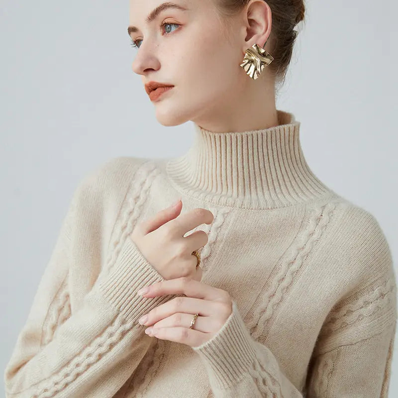 Thickened Women's 100% Pure Cashmere Knitted Sweater