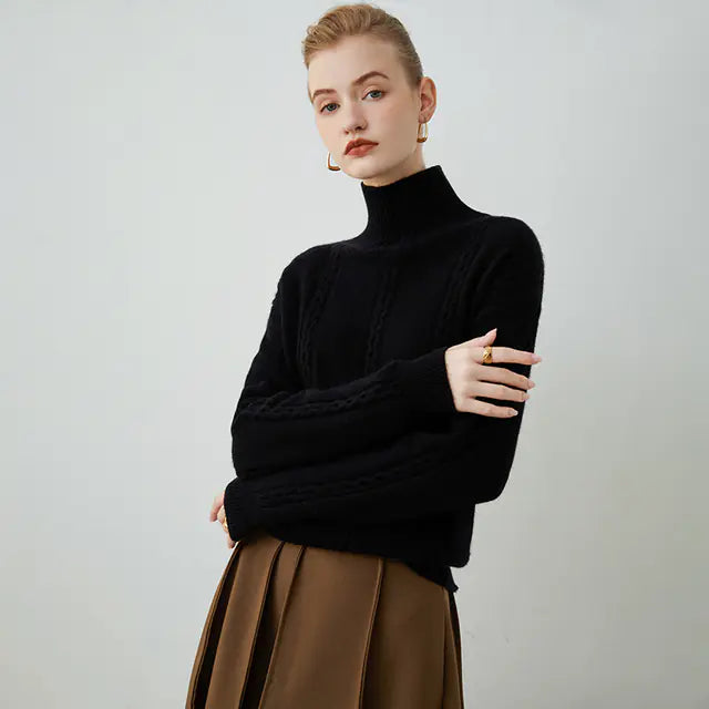 Thickened Women's 100% Pure Cashmere Knitted Sweater