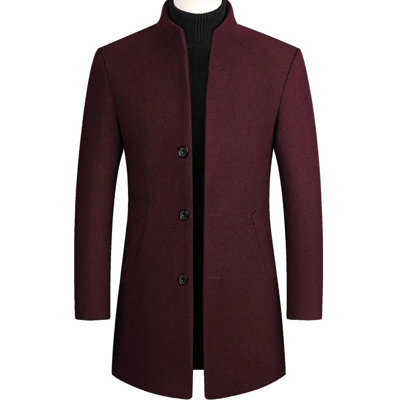 wool men's windbreaker coat