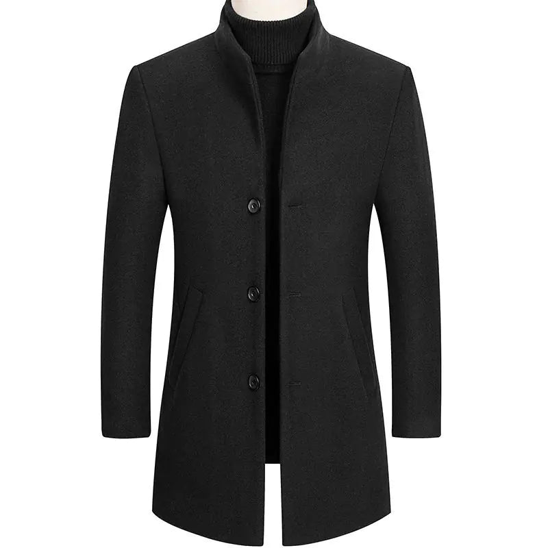 wool men's windbreaker coat