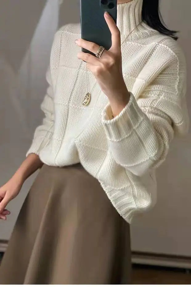Women's Thick Knitted Loose Wool Sweater
