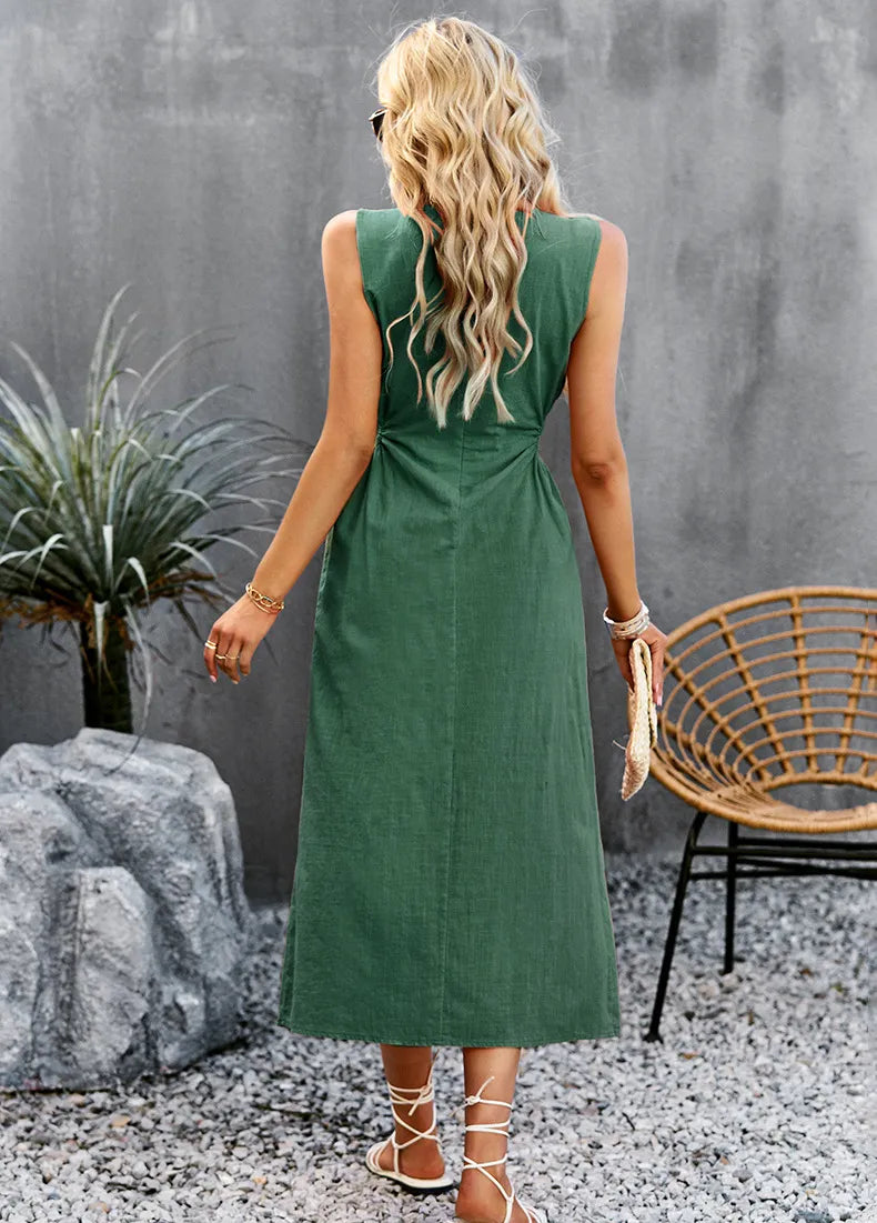 Women's rSolid Color Dress